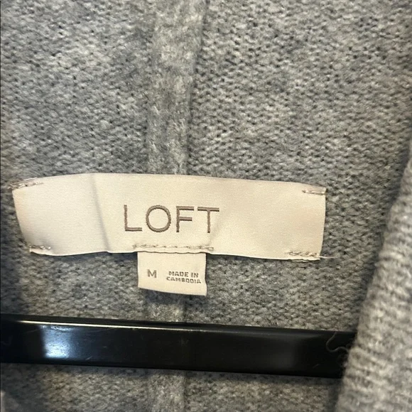 LOFT Gray mockneck Sweater - Picture 2 of 3